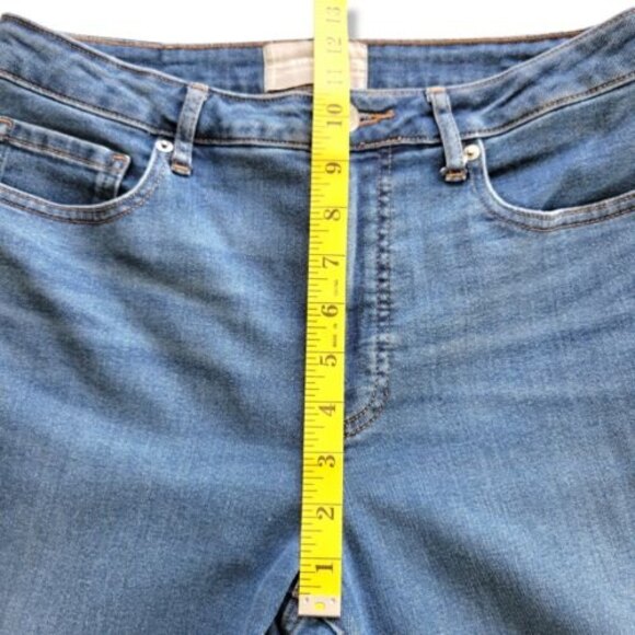 Everlane The Curvy High Rise Skinny Jeans Size 29 Med Wash Blue Cropped Stretch - Picture 4 of 11